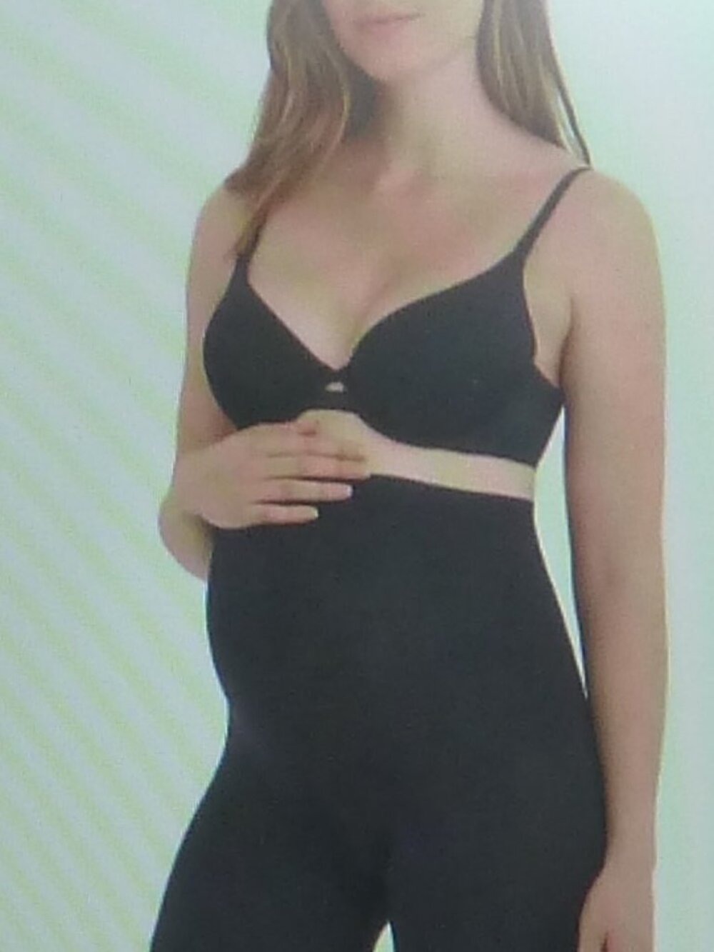Joyspun L-XL 42=47 Maternity Over the Belly Stretch shorts Black